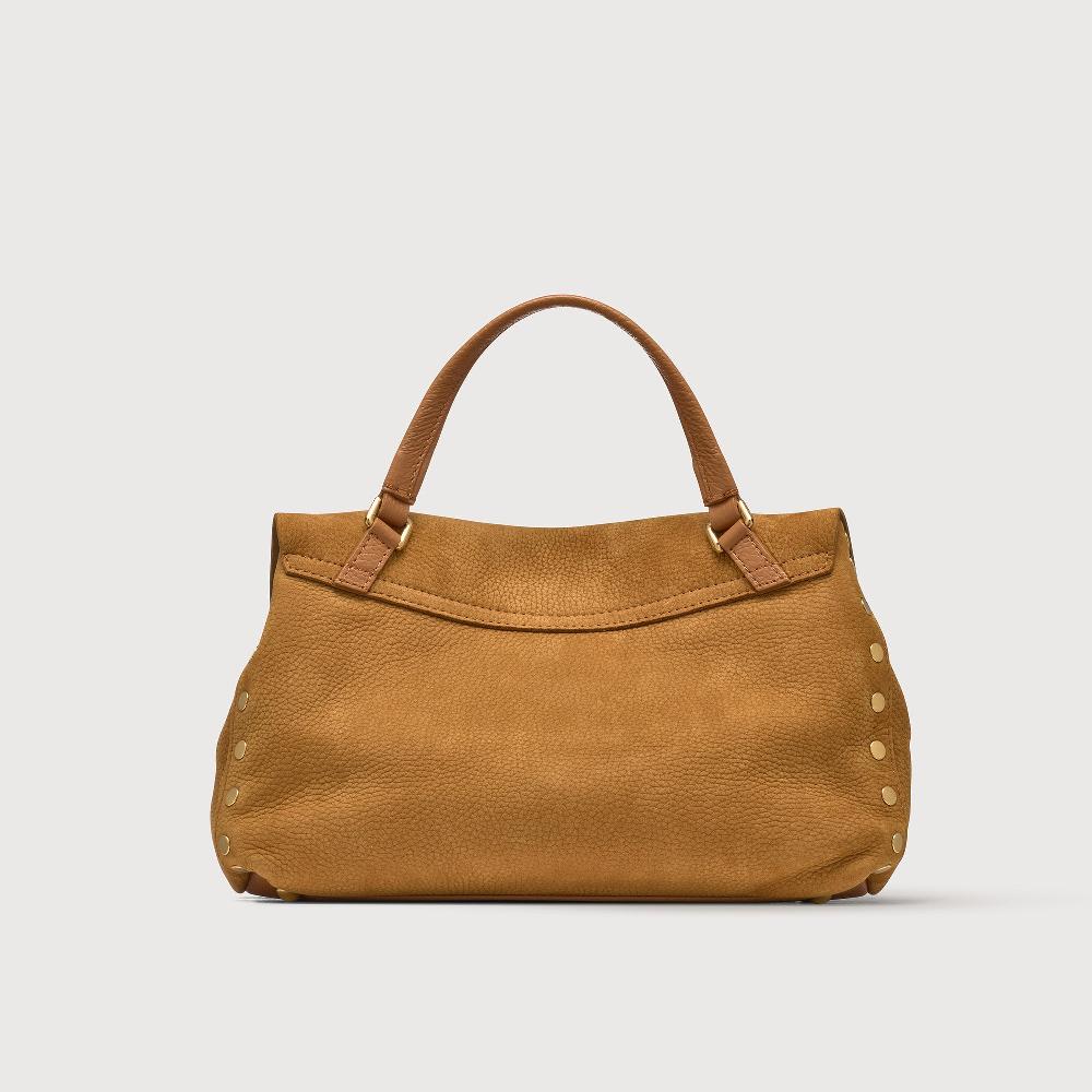 Zanellato BORSA POSTINA® SMALL IN PELLE NABUK BROWN BRANDY | Zanellato