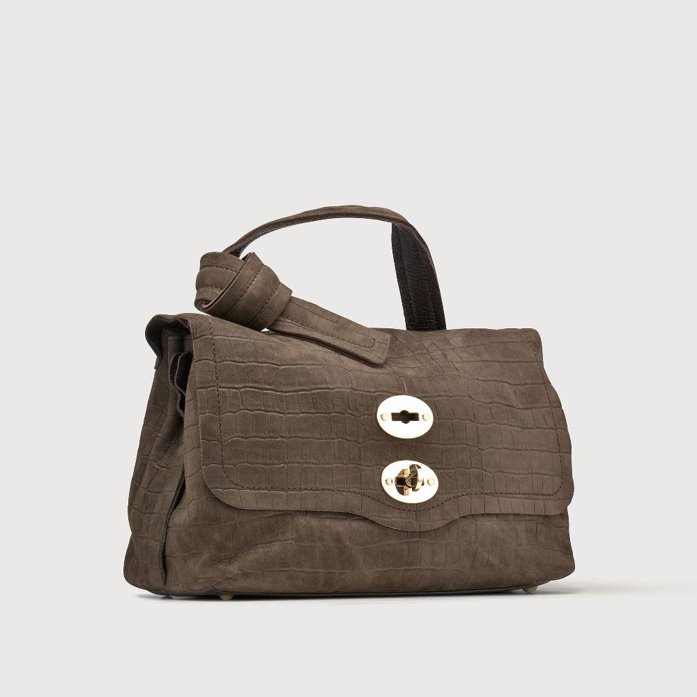 Zanellato BORSA POSTINA® SMALL IN PELLE NABUK BROWN FONDENTE | Zanellato