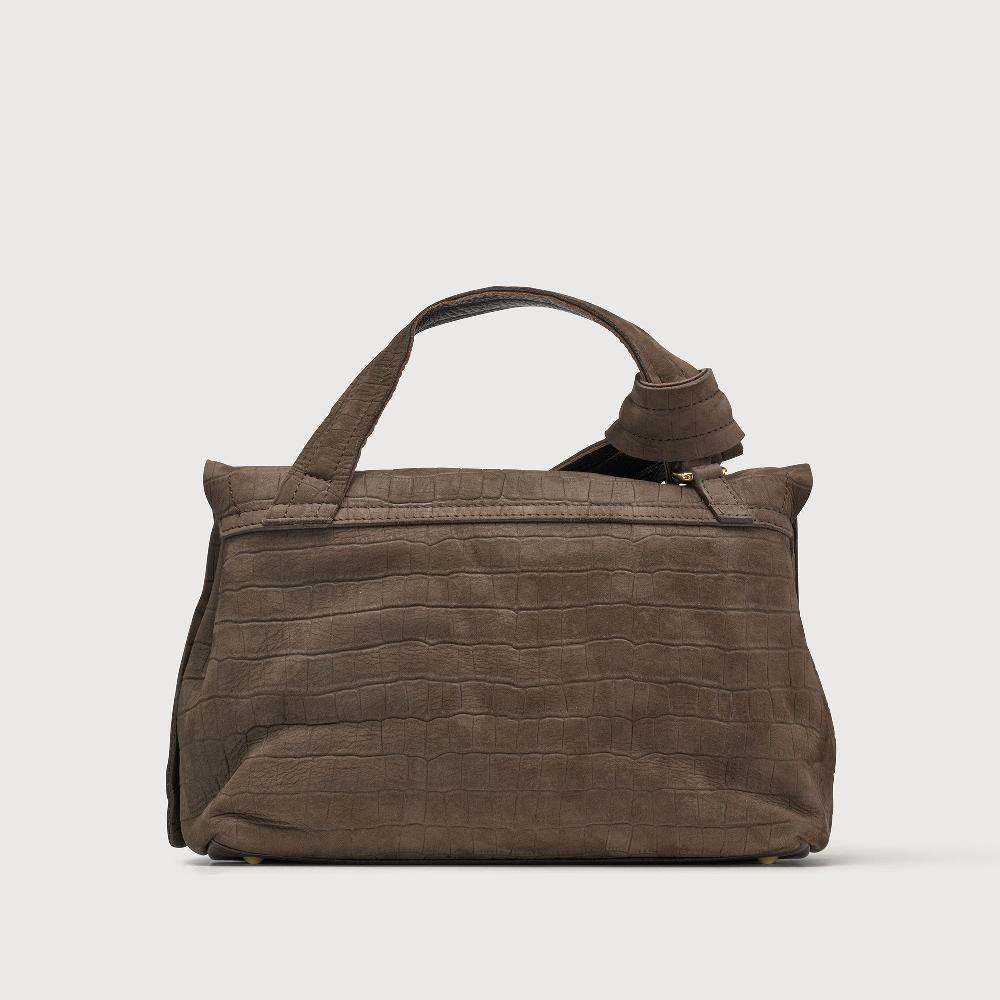 Zanellato BORSA POSTINA® SMALL IN PELLE NABUK BROWN FONDENTE | Zanellato