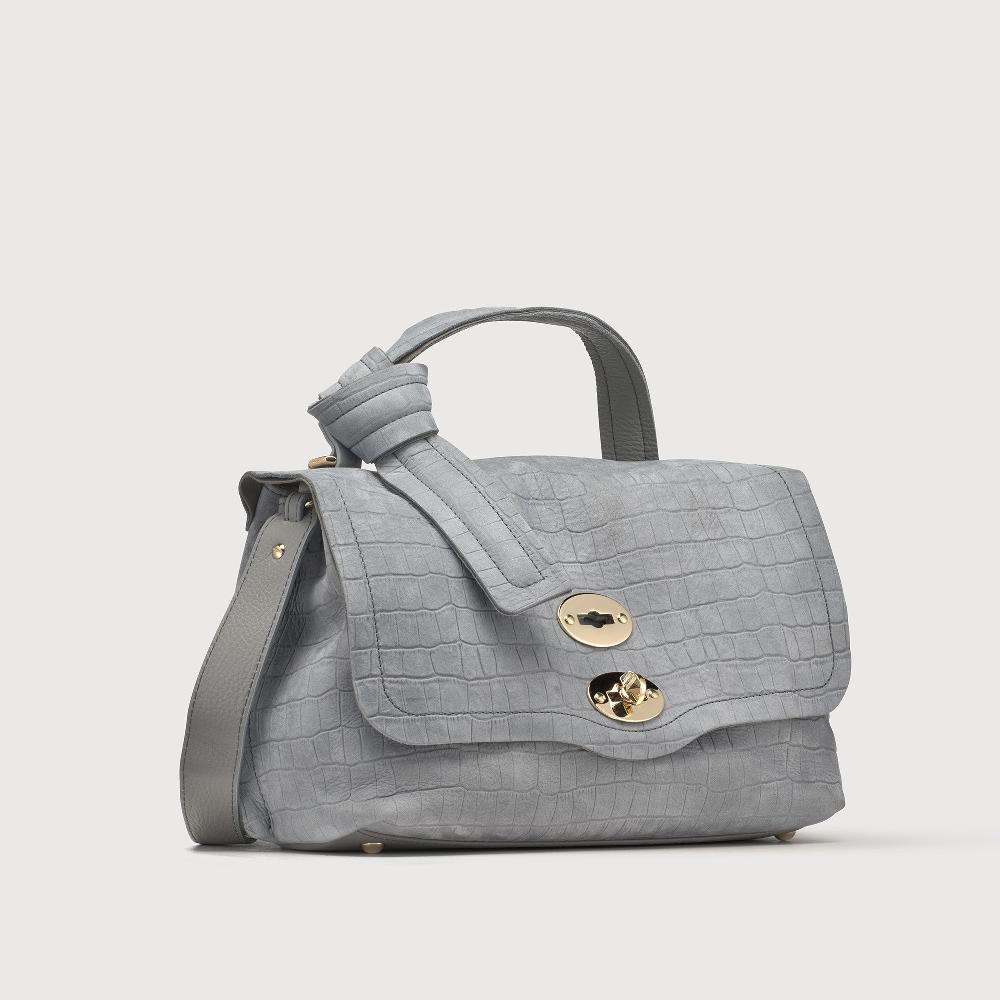 Zanellato BORSA POSTINA® SMALL IN PELLE NABUK GREY PIOGGIA | Zanellato