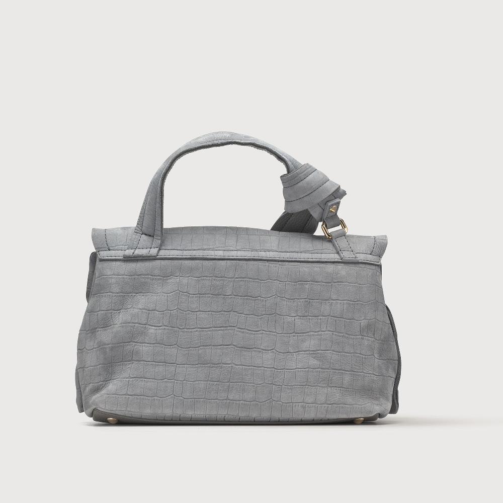 Zanellato BORSA POSTINA® SMALL IN PELLE NABUK GREY PIOGGIA | Zanellato