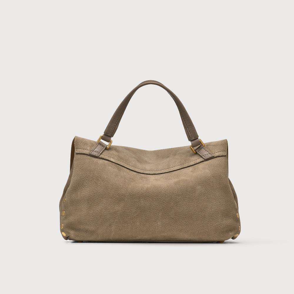 Zanellato BORSA POSTINA® SMALL IN PELLE NABUK GREY VOLTOLINA | Zanellato