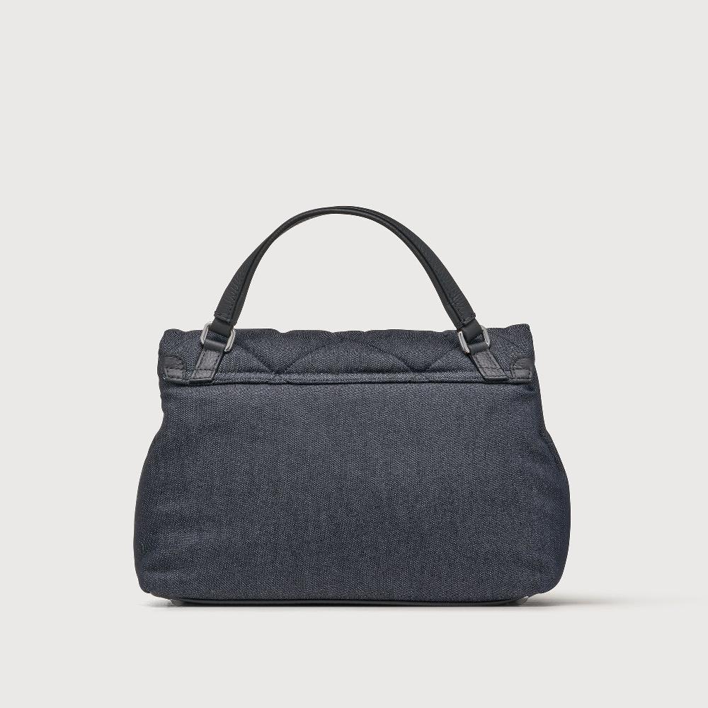 Zanellato BORSA POSTINA® SMALL IN TESSUTO DENIM PADDED BLUE NIMES | Zanellato