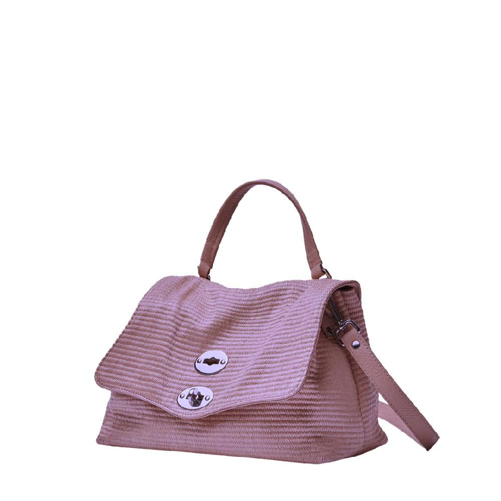Zanellato BORSA POSTINA® SMALL IN TESSUTO PAGLIA VIOLET MODENA | Zanellato