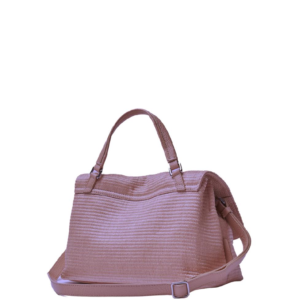 Zanellato BORSA POSTINA® SMALL IN TESSUTO PAGLIA VIOLET MODENA | Zanellato