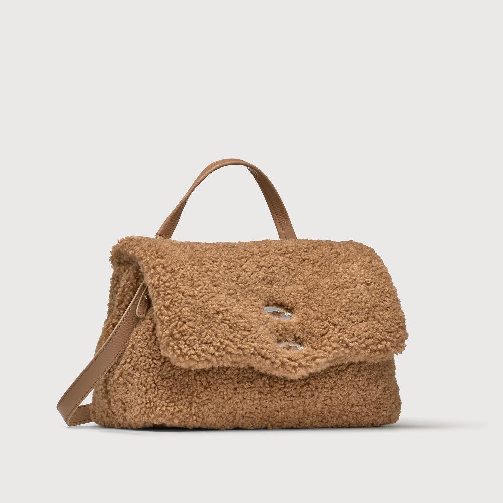 Zanellato BORSA POSTINA® SMALL IN TESSUTO TEDDY BROWN TEDDY | Zanellato
