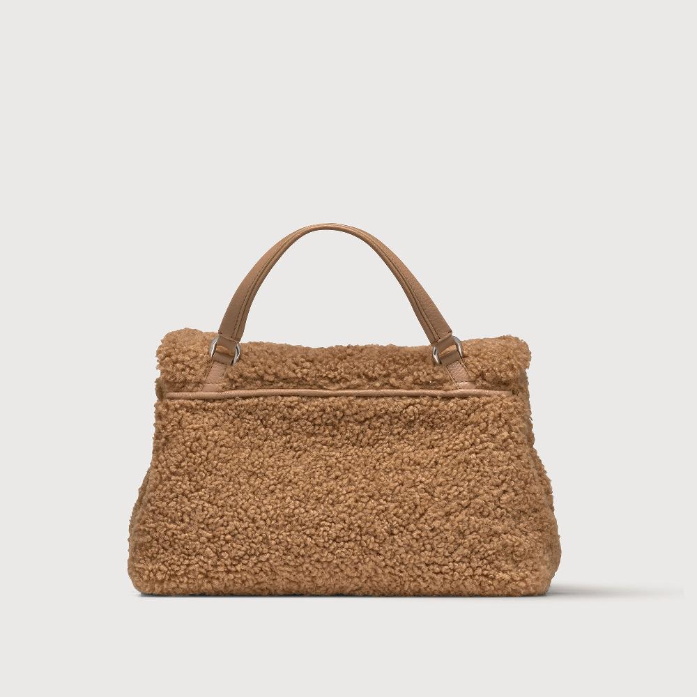 Zanellato BORSA POSTINA® SMALL IN TESSUTO TEDDY BROWN TEDDY | Zanellato