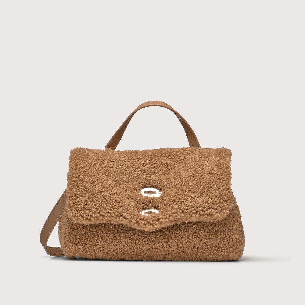Zanellato BORSA POSTINA® SMALL IN TESSUTO TEDDY BROWN TEDDY | Zanellato