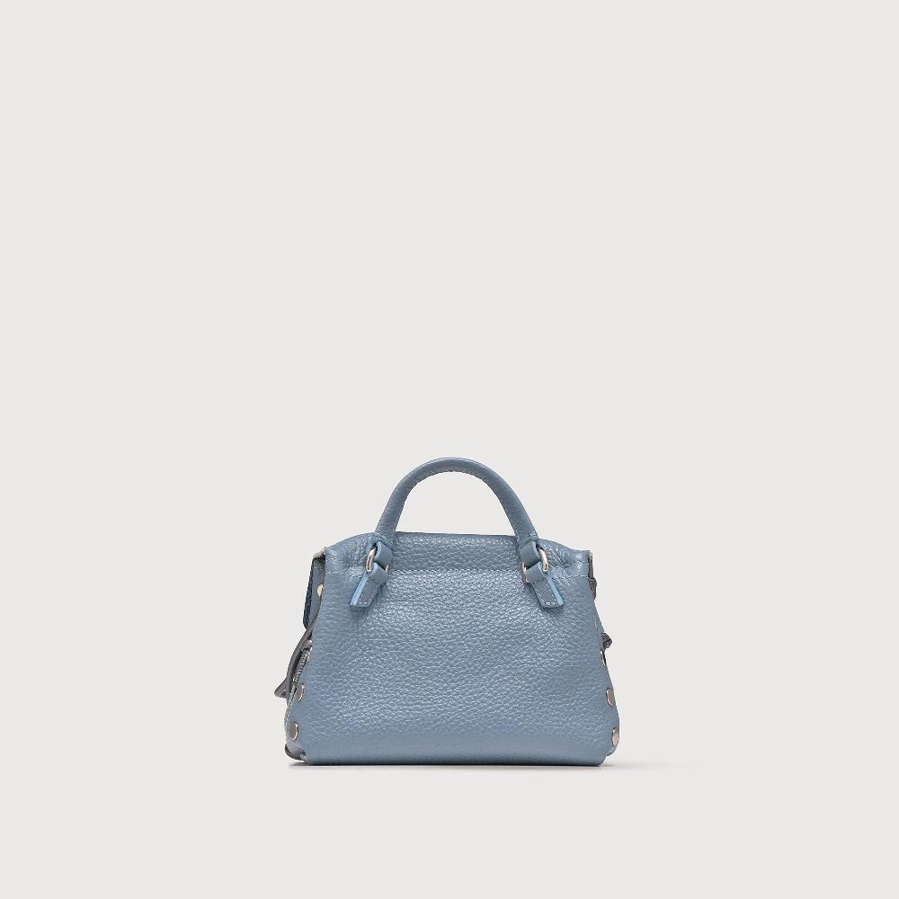 Zanellato BORSA POSTINA® SUPER BABY IN PELLE LAMINATA BLUE CARTA DA ZUCCHERO | Zanellato