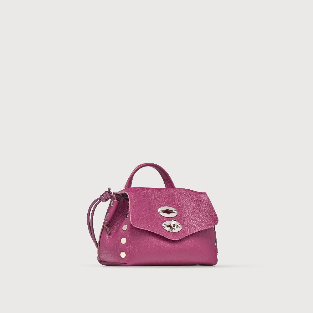 Zanellato BORSA POSTINA® SUPER BABY IN PELLE LAMINATA PURPLE BONARDA | Zanellato