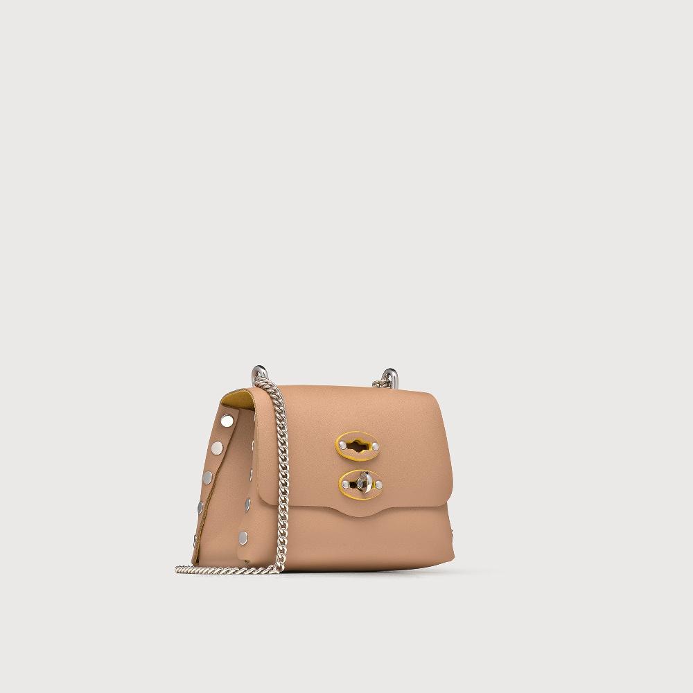 Zanellato BORSA POSTINA® SUPER BABY IN PELLE RIGENERATA BEIGE DEL MUGELLO | Zanellato