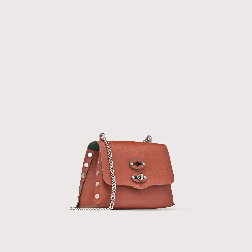 Zanellato BORSA POSTINA® SUPER BABY IN PELLE RIGENERATA BROWN COCCIO | Zanellato