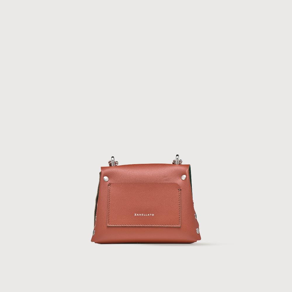 Zanellato BORSA POSTINA® SUPER BABY IN PELLE RIGENERATA BROWN COCCIO | Zanellato