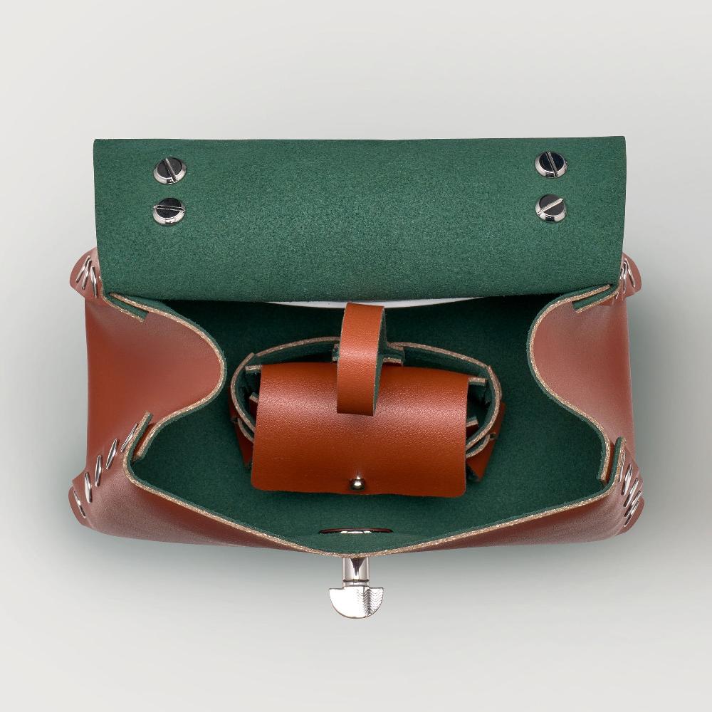 Zanellato BORSA POSTINA® SUPER BABY IN PELLE RIGENERATA BROWN COCCIO | Zanellato