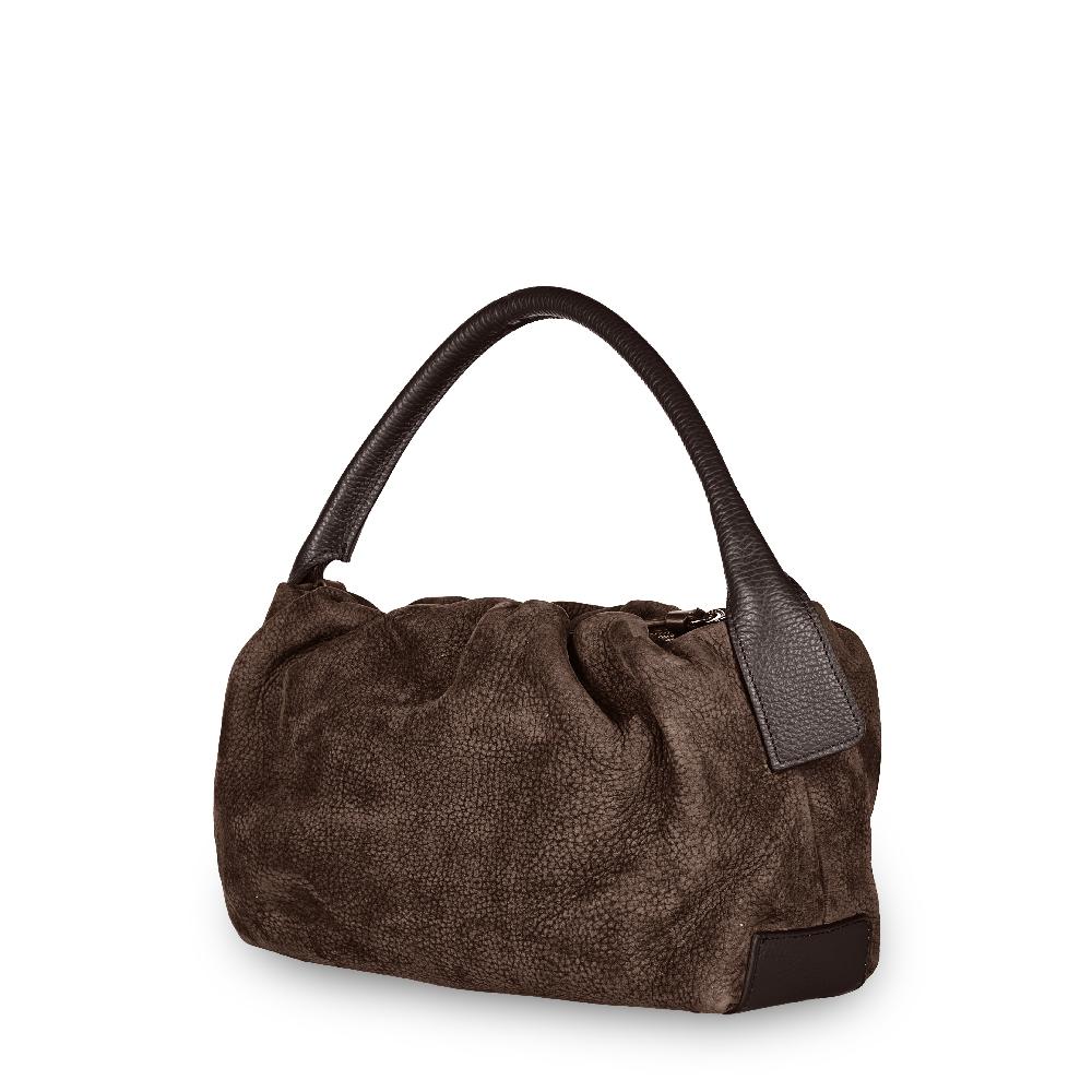 Zanellato BORSA TULIPA UNICA IN PELLE NABUK BROWN FONDENTE | Zanellato