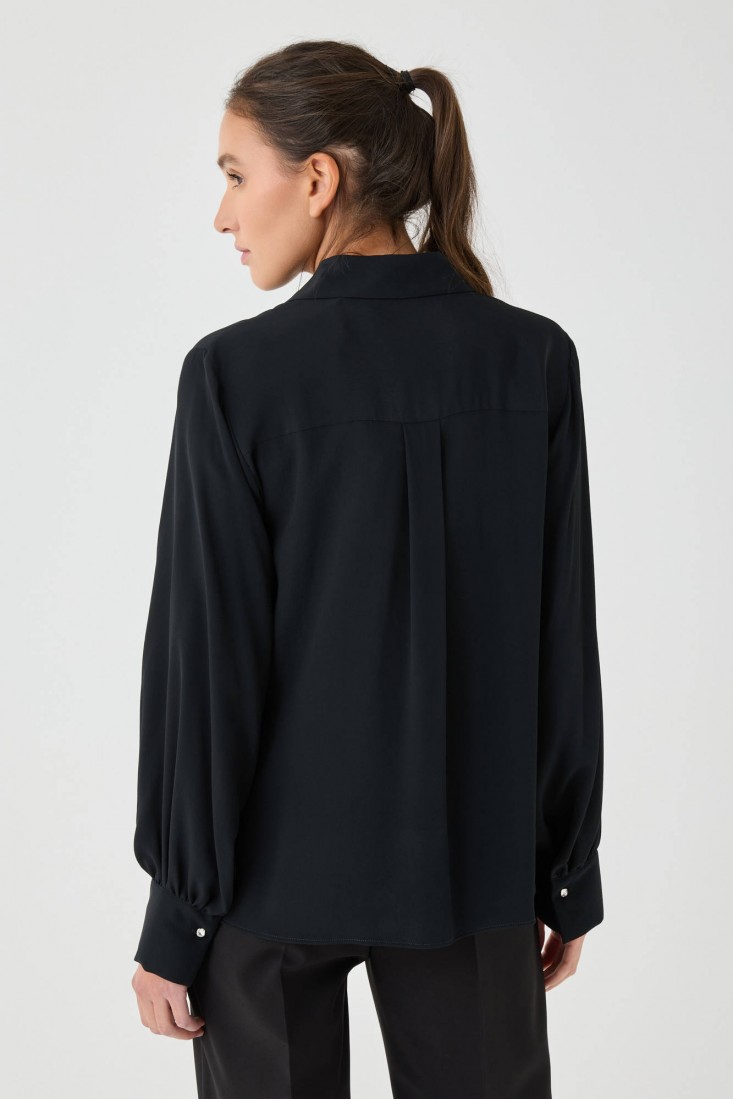 Zanetti 1965 Camicia Con Paillettes In Crepe De Chine