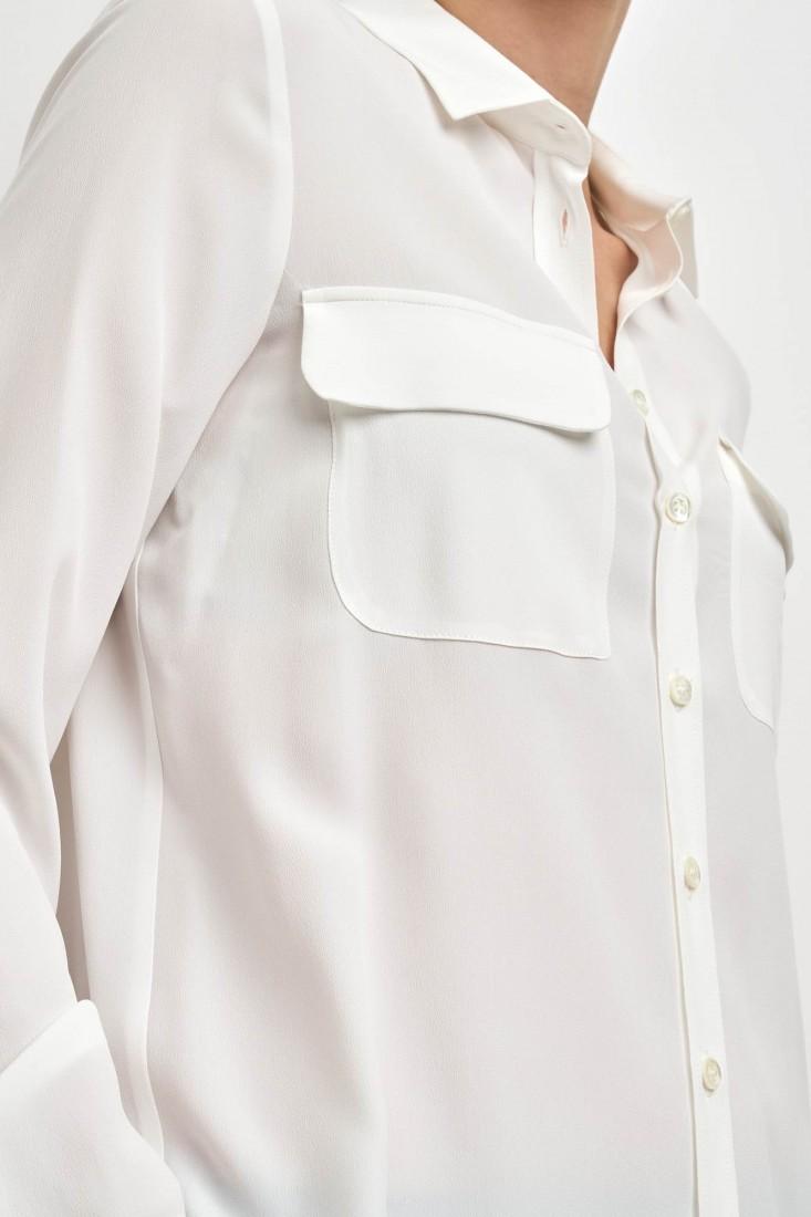 Zanetti 1965 Camicia In Misto Seta Con Tasche Frontali CLOE