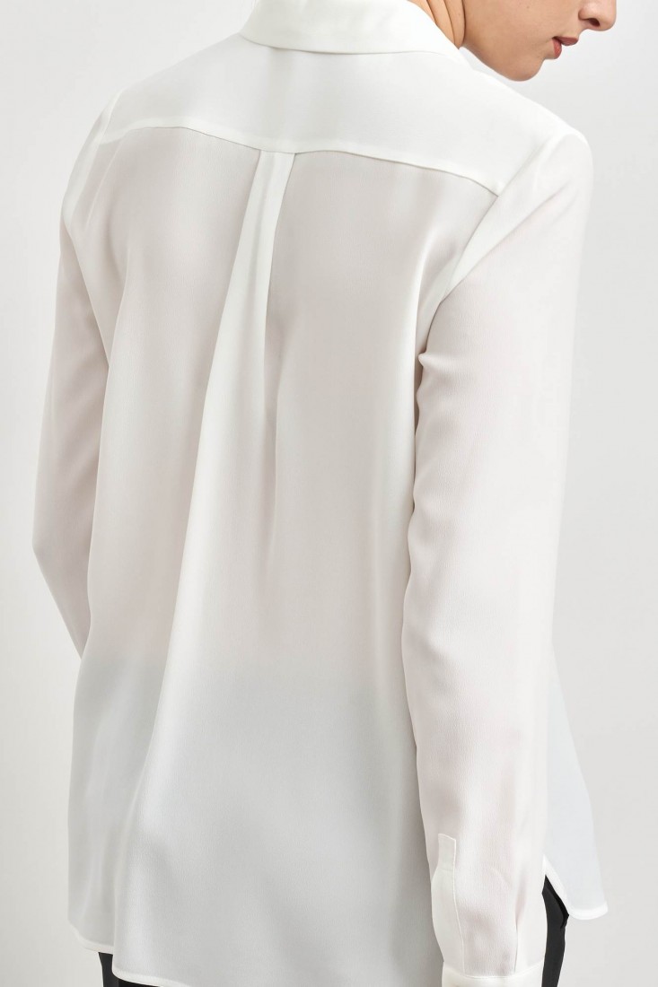 Zanetti 1965 Camicia In Misto Seta Con Tasche Frontali CLOE