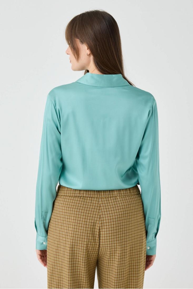 Zanetti 1965 Camicia In Viscosa Stretch Tinta Unita