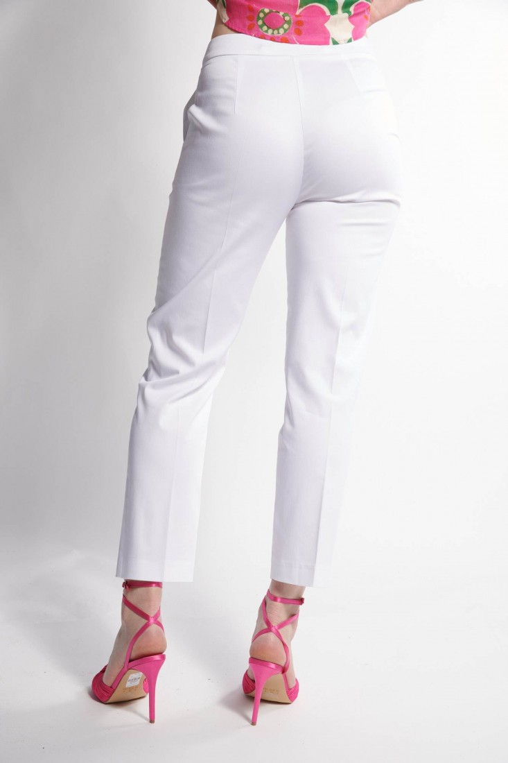 Zanetti 1965 Pantalone Gamba Dritta In Rasatello Stretch