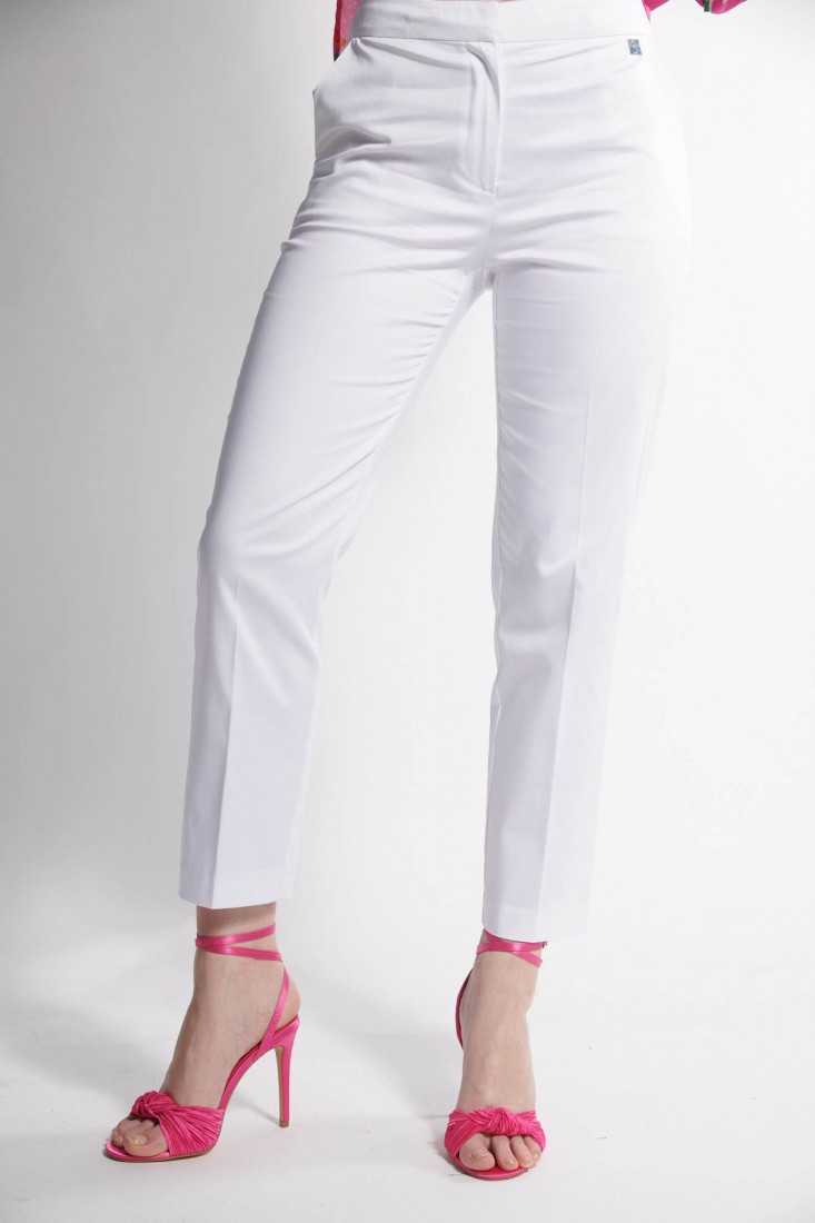 Zanetti 1965 Pantalone gamba dritta in rasatello stretch