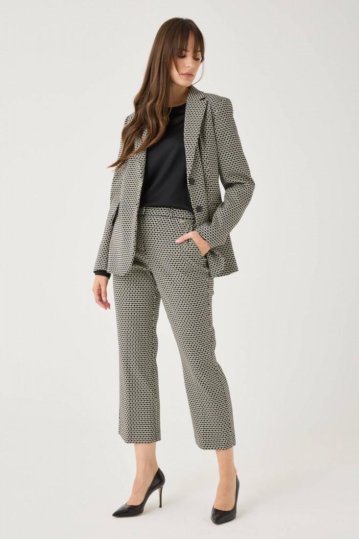 Zanetti 1965 Pantaloni Ropped In Punto Milano Jacquard