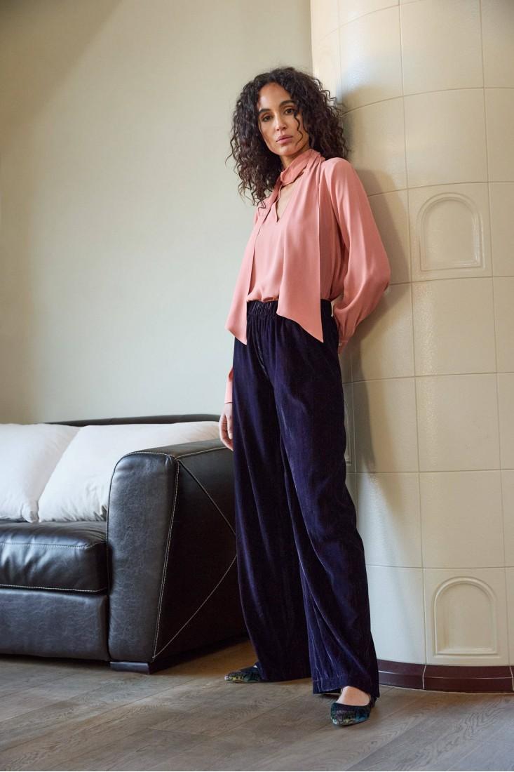 Zanetti 1965 Blusa Con Sciarpina In Misto Seta