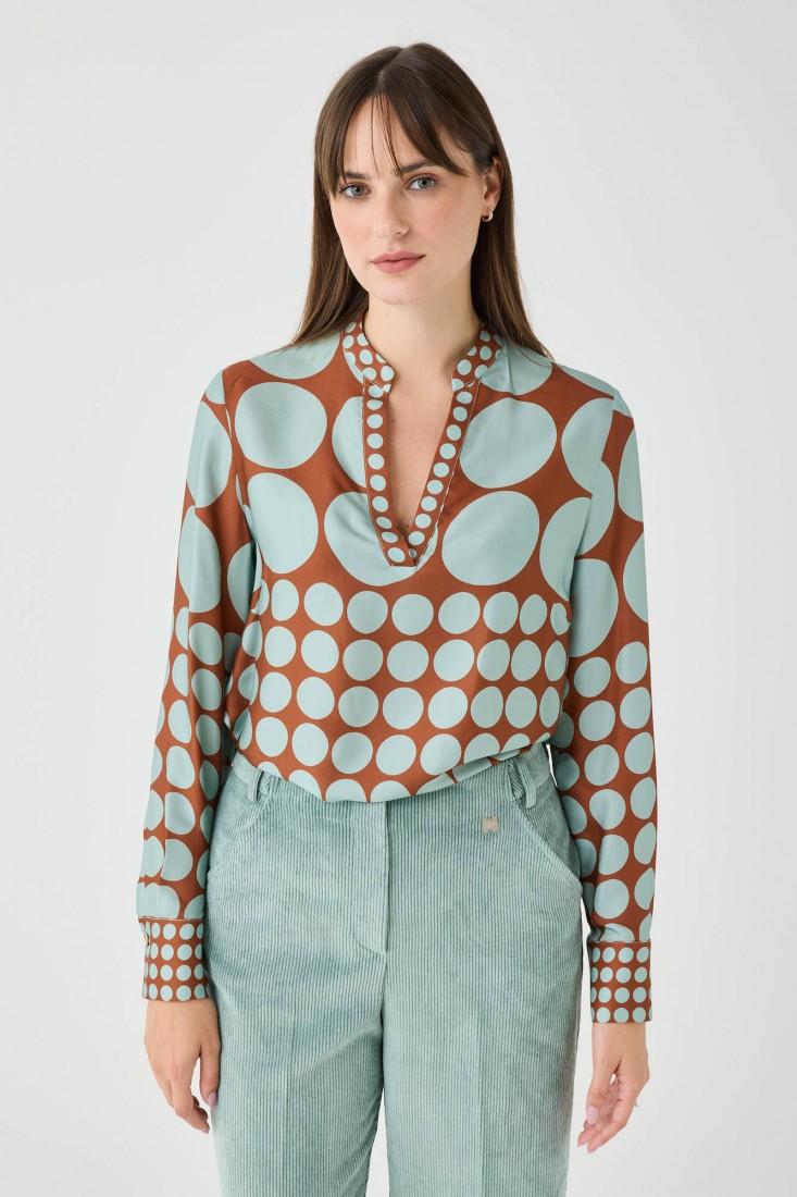 Zanetti 1965 Blusa con stampa geometrica