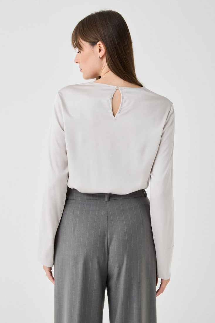 Zanetti 1965 Blusa Girocollo In Viscosa Stretch