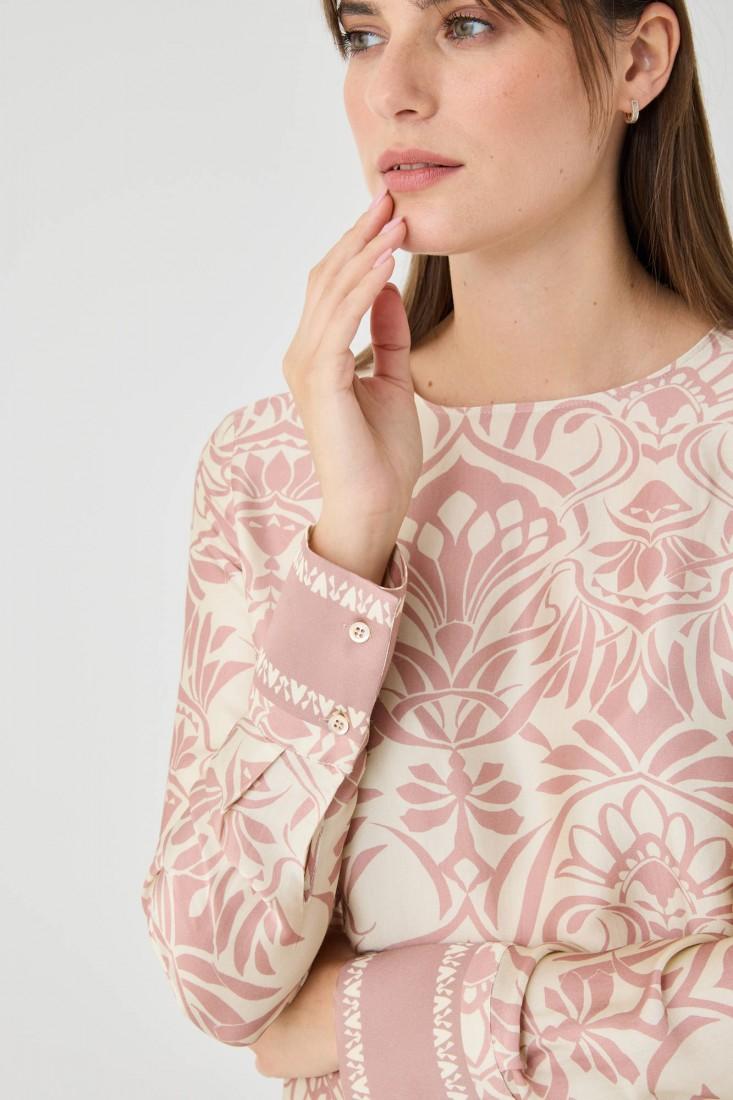 Zanetti 1965 Blusa In Viscosa Con Motivo Floreale