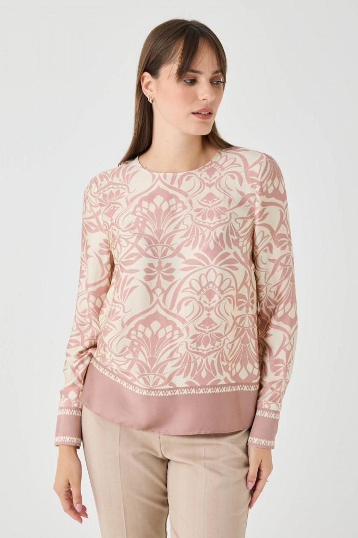 Zanetti 1965 Blusa in viscosa con motivo floreale