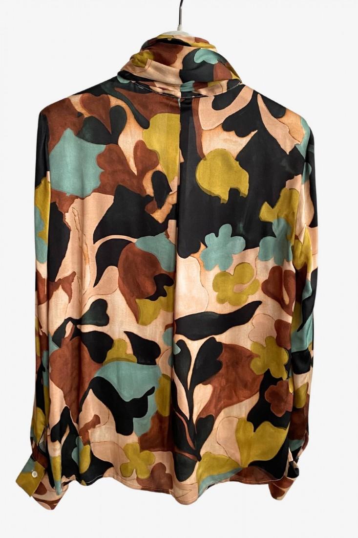 Zanetti 1965 Blusa In Viscosa Stampa Allover