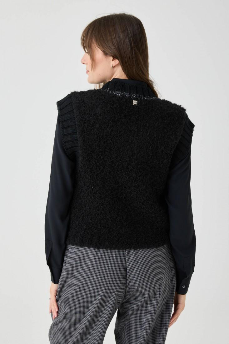 Zanetti 1965 Caldo Gilet Con Dettagli Luminosi