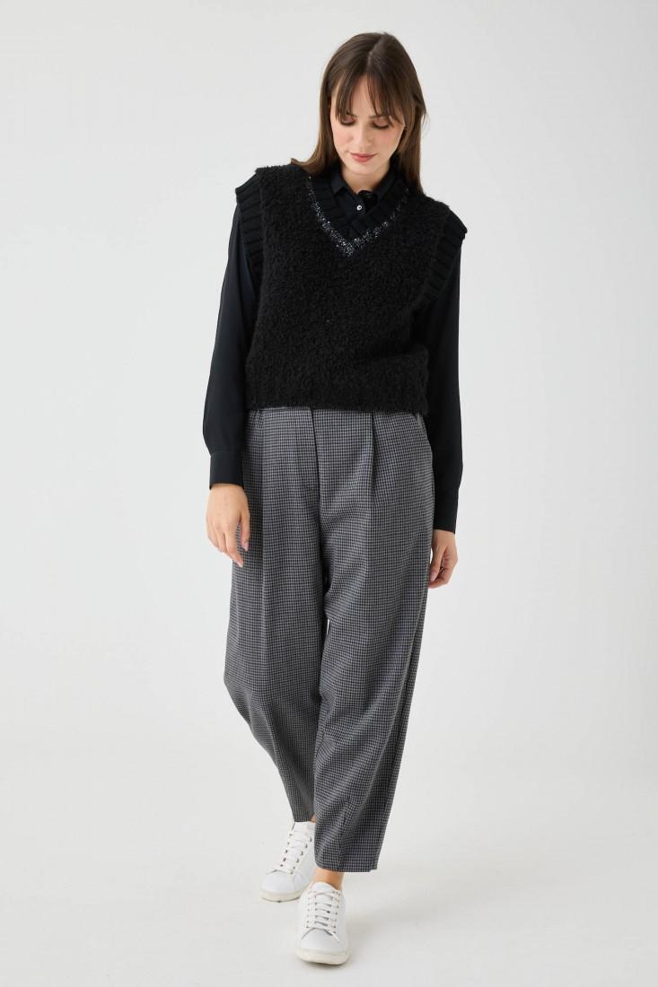 Zanetti 1965 Caldo Gilet Con Dettagli Luminosi