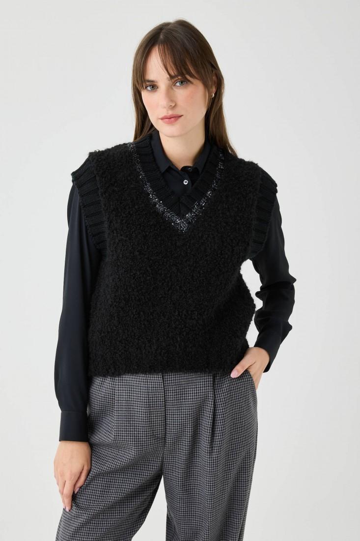 Zanetti 1965 Caldo gilet con dettagli luminosi