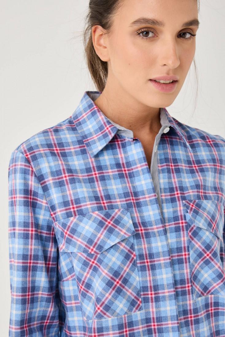 Zanetti 1965 Camicia A Quadri Con Tasche Frontali