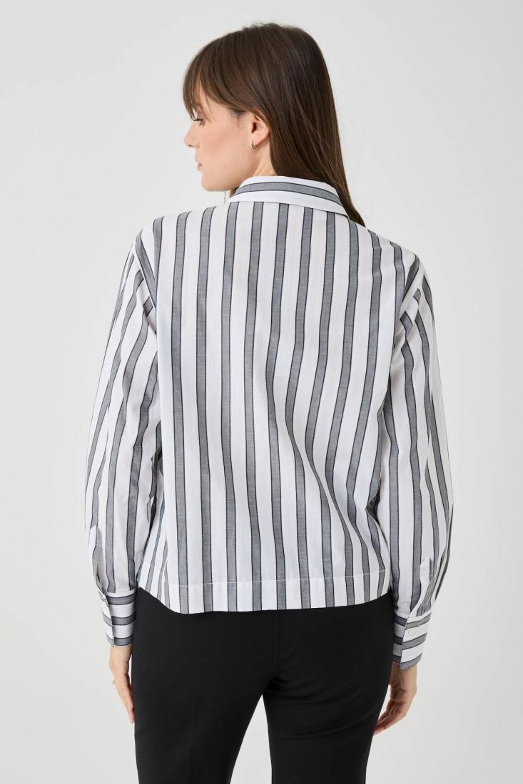 Zanetti 1965 Camicia A Righe Con Inserti Lurex