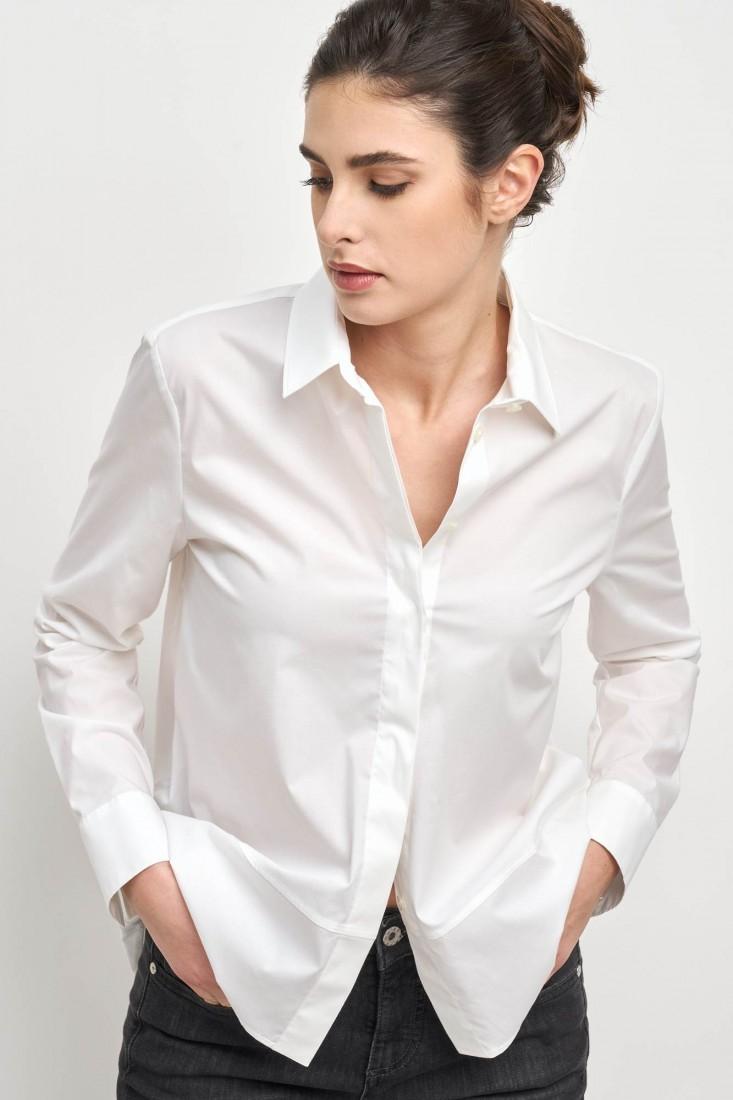 Zanetti 1965 Camicia Asimmetrica In Cotone