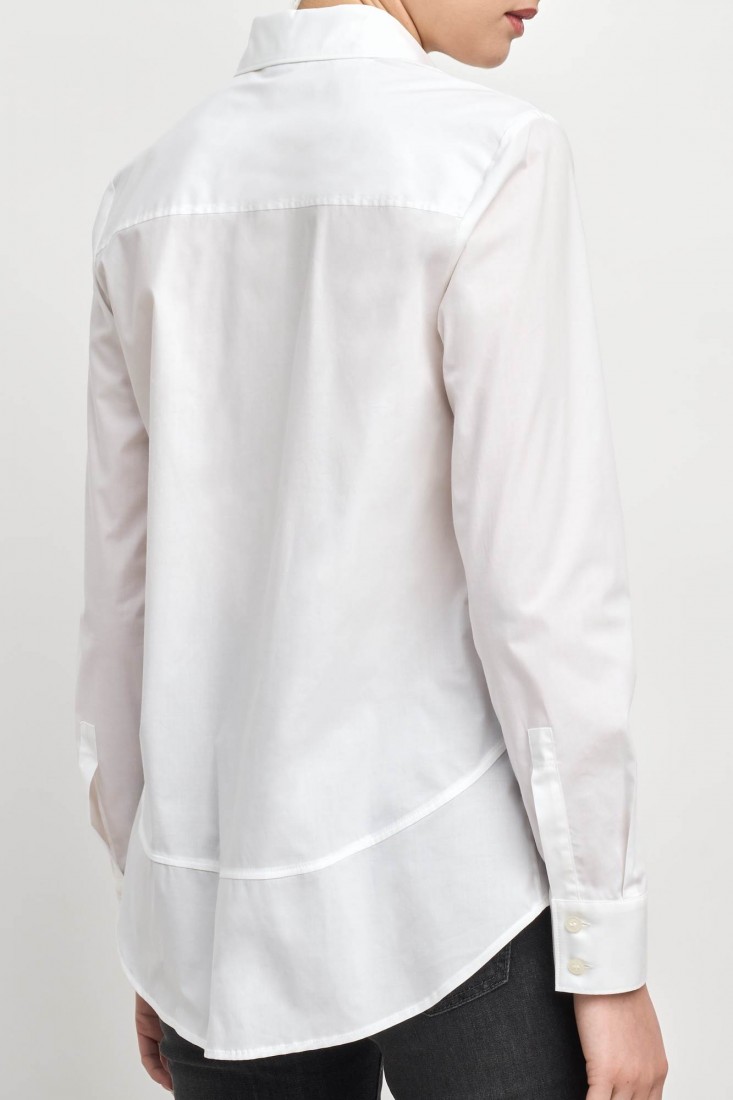 Zanetti 1965 Camicia Asimmetrica In Cotone