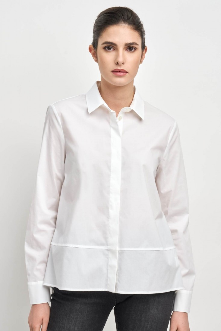 Zanetti 1965 Camicia asimmetrica in cotone