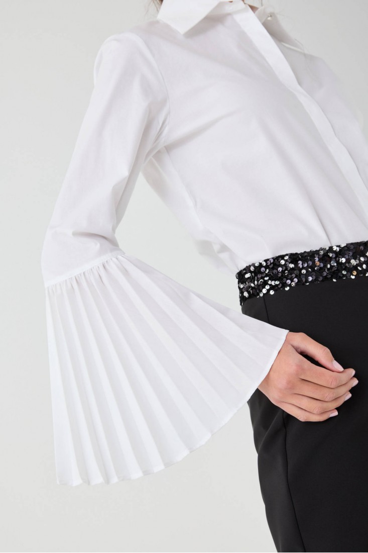 Zanetti 1965 Camicia Con Mancihe Plissettate