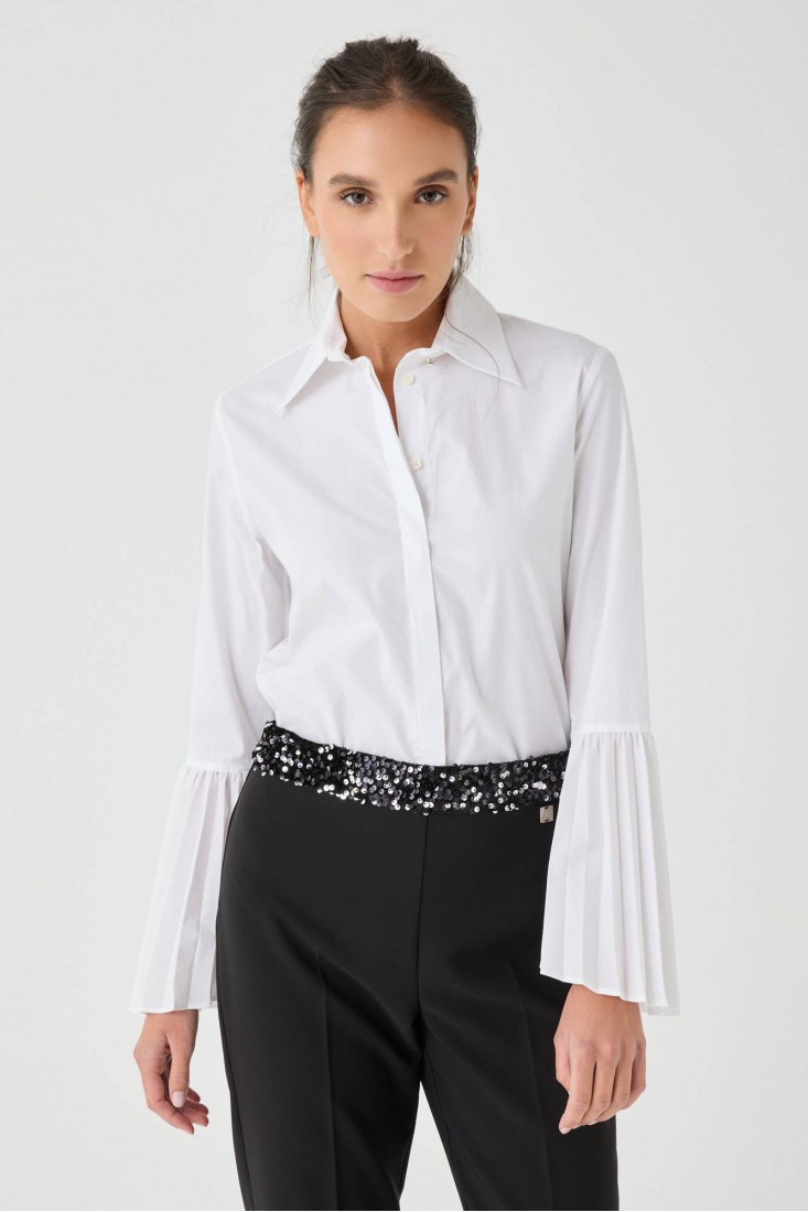 Zanetti 1965 Camicia con mancihe plissettate