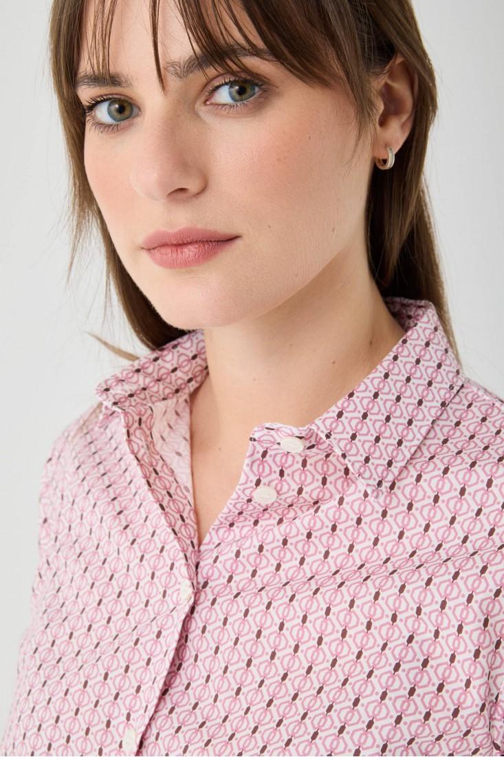 Zanetti 1965 Camicia Con Microstampa Geometrica