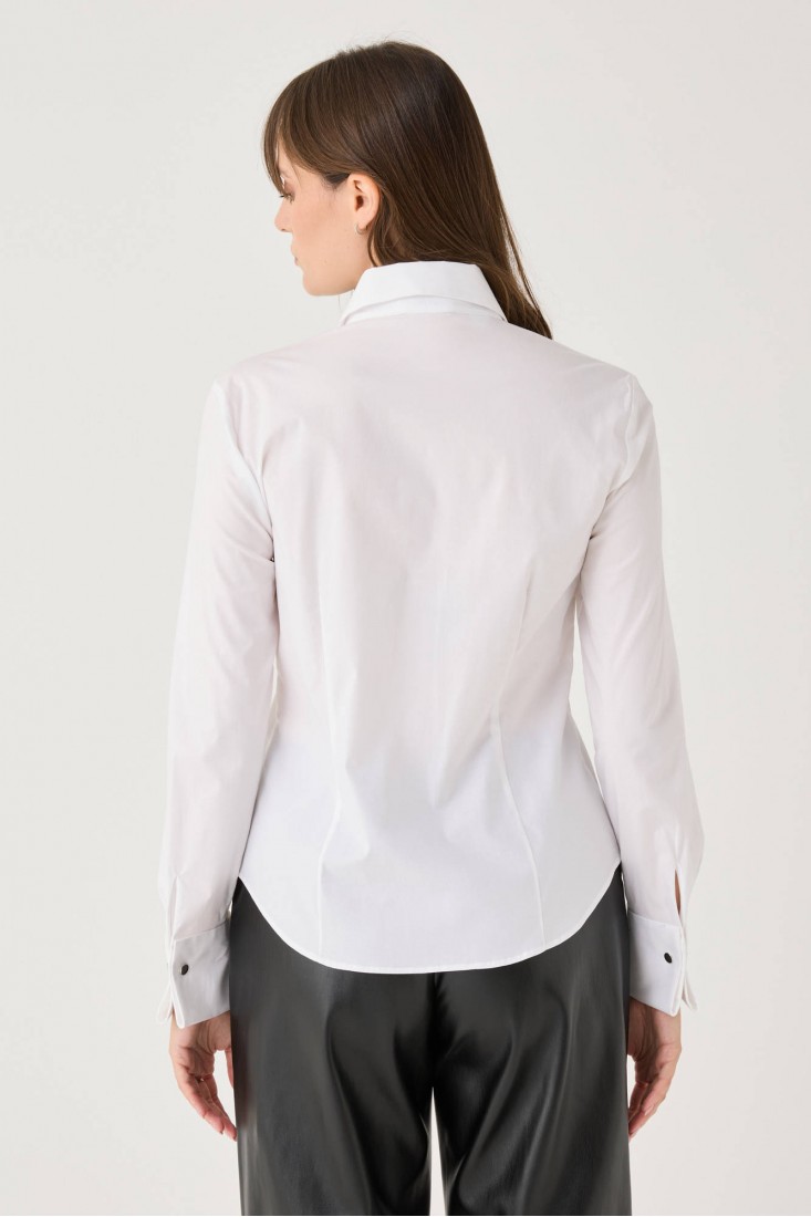 Zanetti 1965 Camicia Con Ricami Verticali