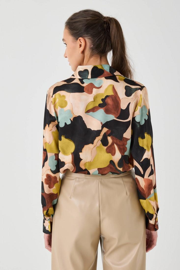 Zanetti 1965 Camicia Con Stampa Allover A Firori