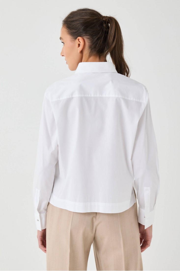 Zanetti 1965 Camicia Cropped Con Ricami