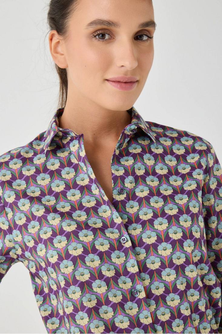 Zanetti 1965 Camicia In Cotone Liberty