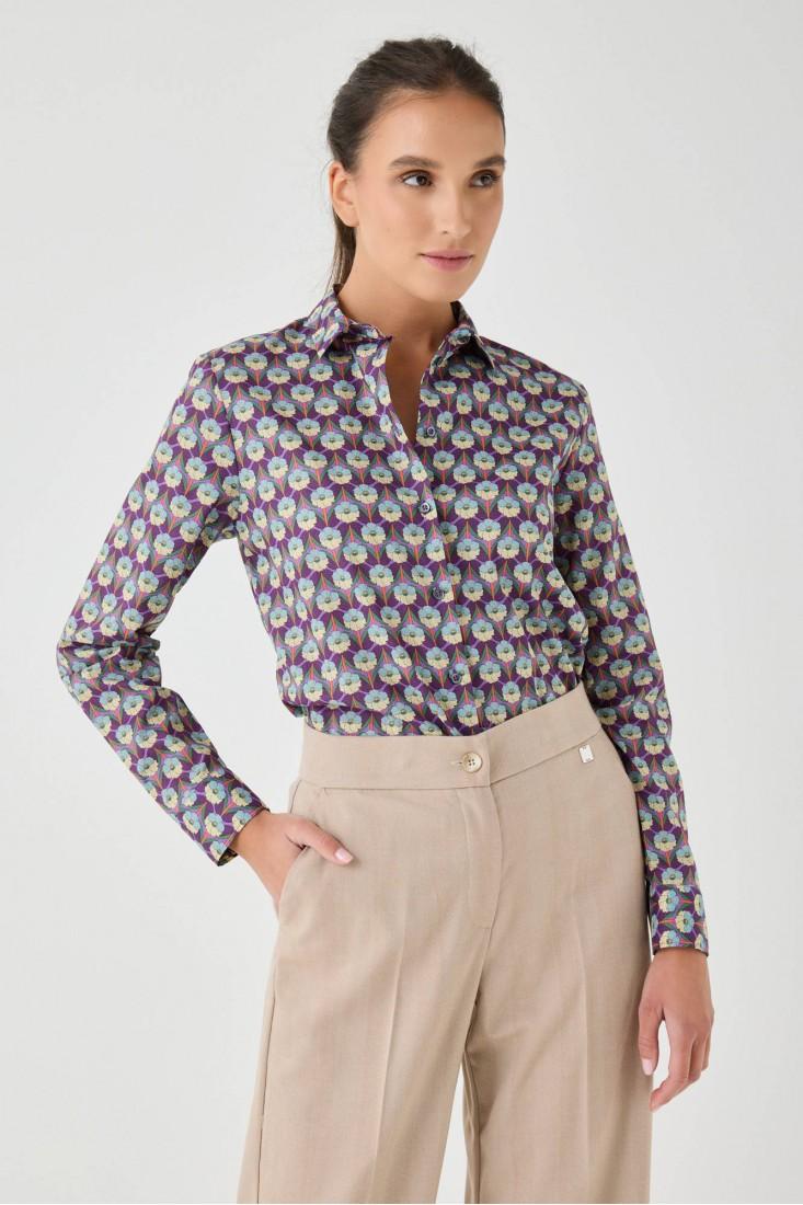 Zanetti 1965 Camicia in cotone Liberty