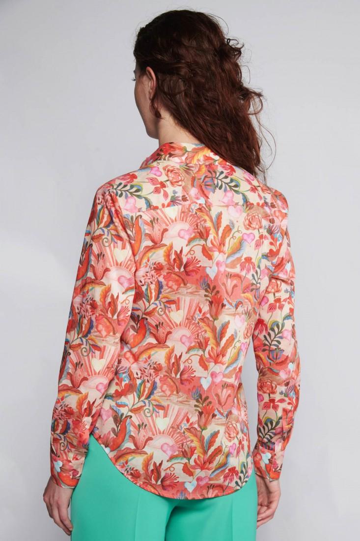 Zanetti 1965 Camicia In Cotone Stampato LIberty