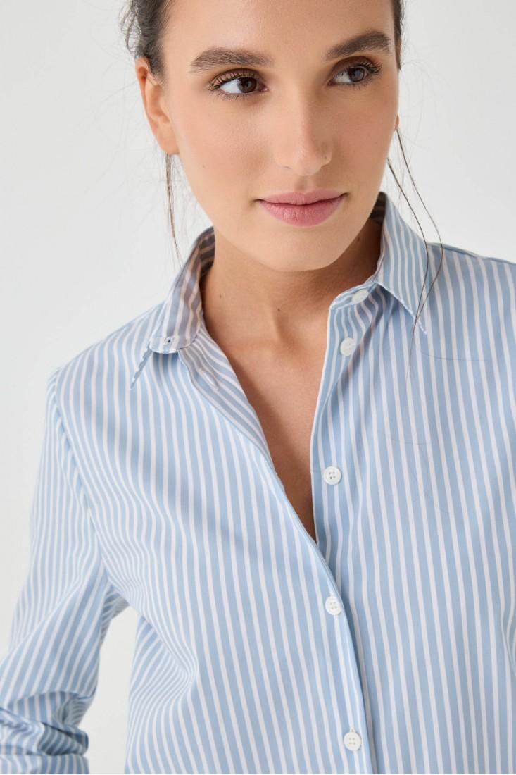 Zanetti 1965 Camicia In Cotone Stretch A Righe